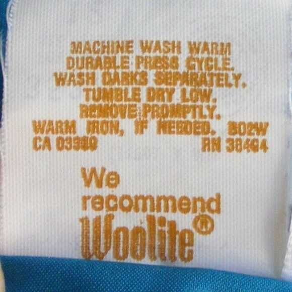 VINTAGE Blouse, M, Blue, Button front, Long sleeve, Ship 'n Shore, Career, Poly - Picture 13 of 13